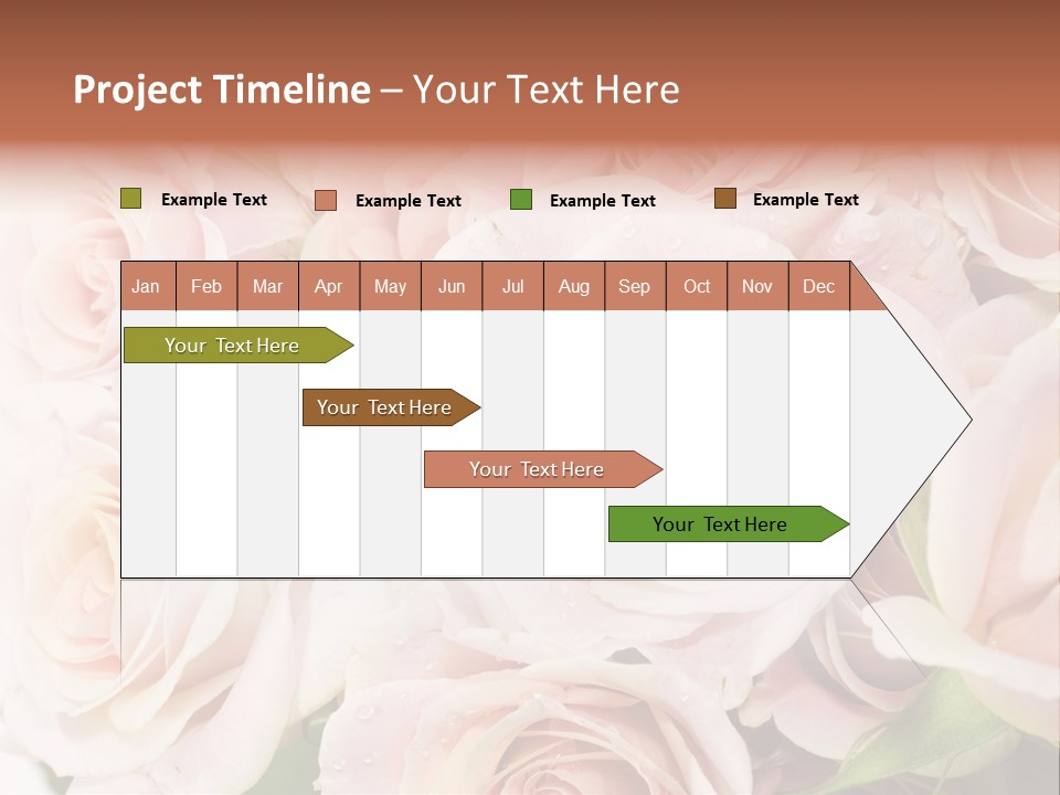 Corner Rosa Buds PowerPoint Template