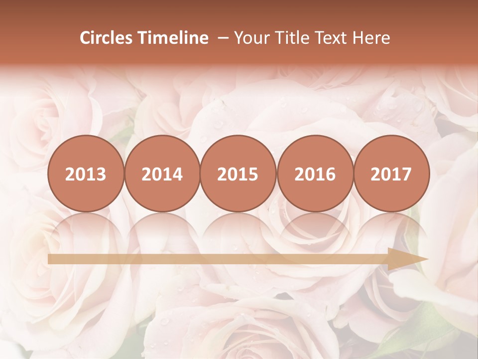 Corner Rosa Buds PowerPoint Template