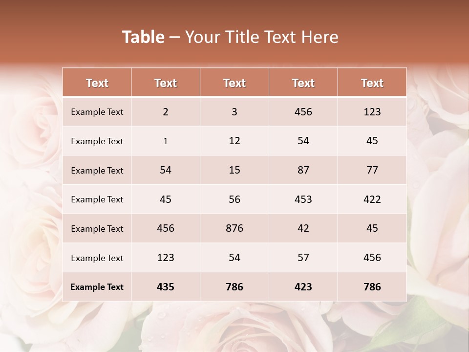 Corner Rosa Buds PowerPoint Template