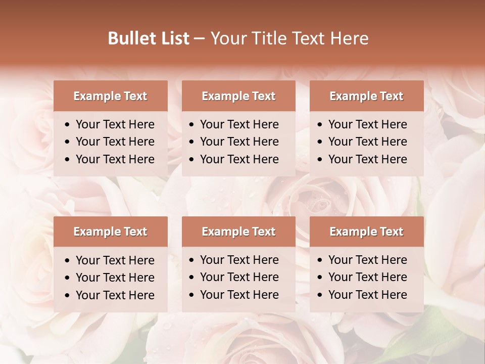 Corner Rosa Buds PowerPoint Template