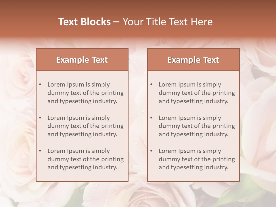 Corner Rosa Buds PowerPoint Template