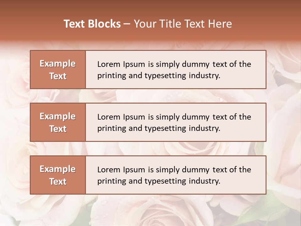 Corner Rosa Buds PowerPoint Template