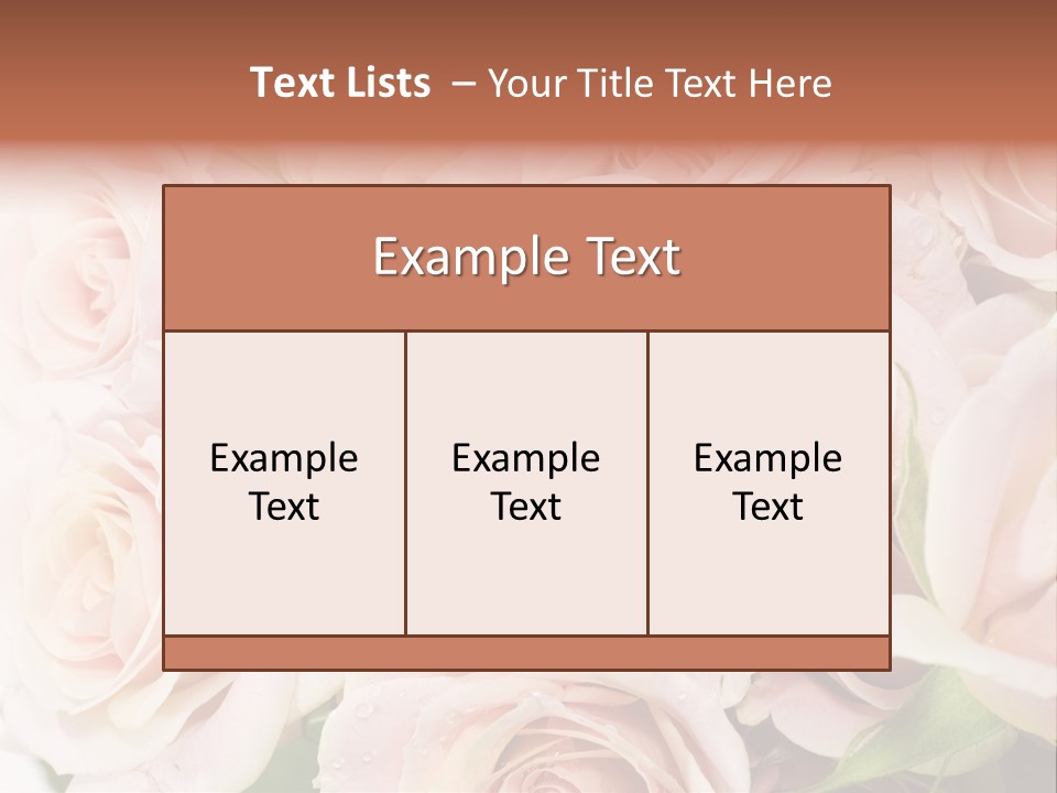 Corner Rosa Buds PowerPoint Template