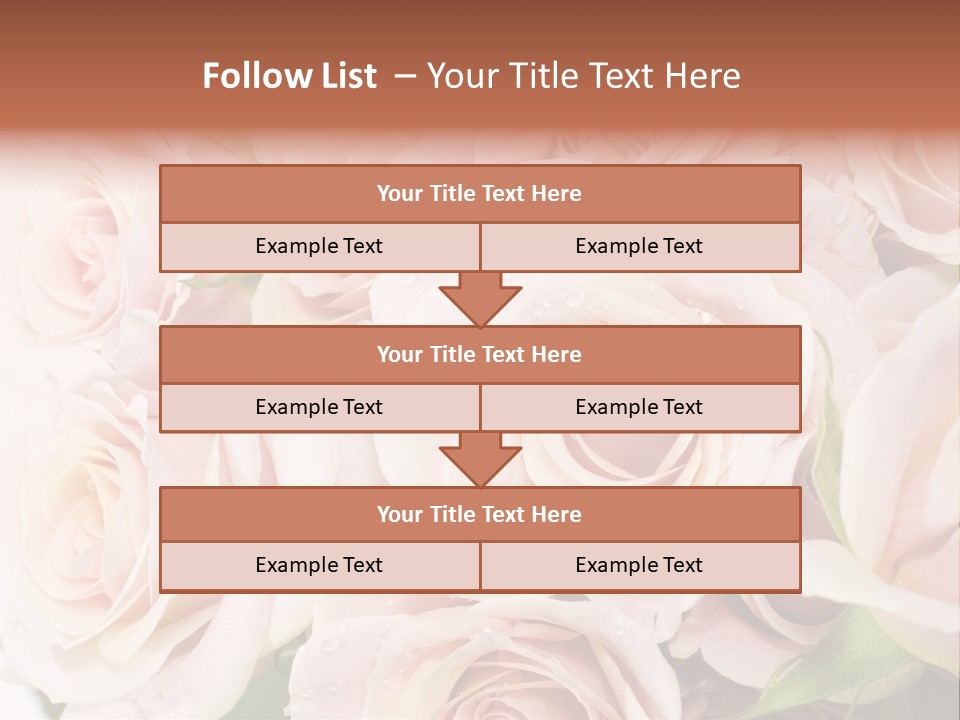 Corner Rosa Buds PowerPoint Template