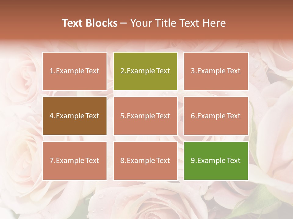 Corner Rosa Buds PowerPoint Template