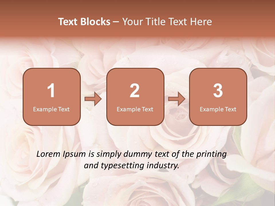 Corner Rosa Buds PowerPoint Template