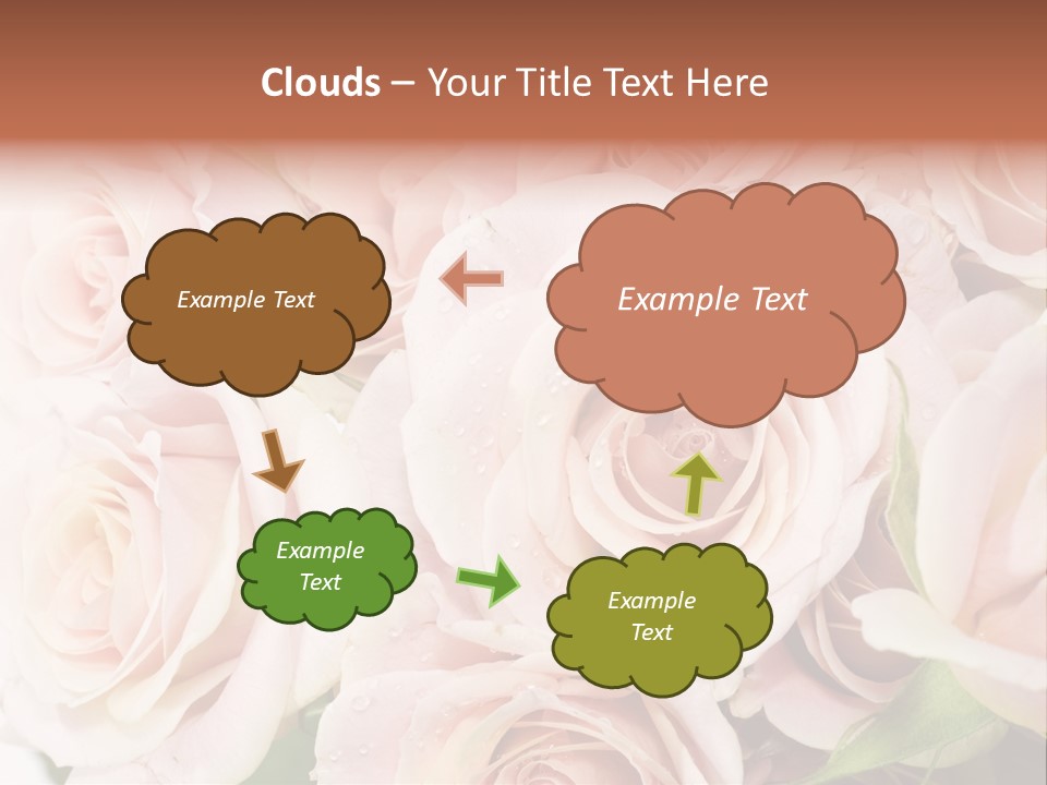 Corner Rosa Buds PowerPoint Template