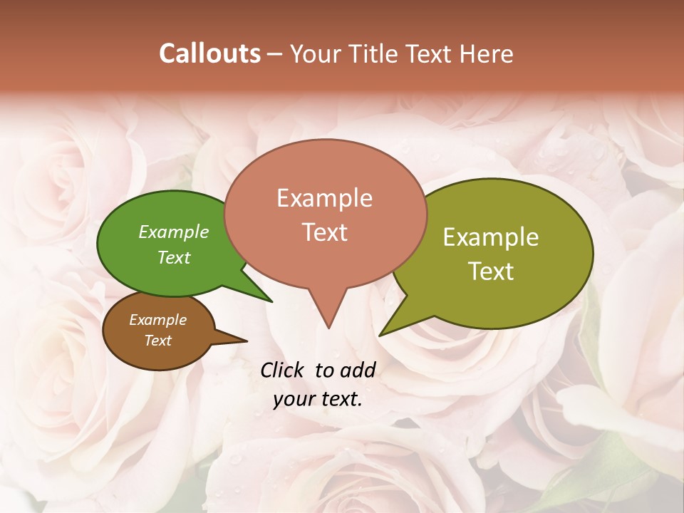 Corner Rosa Buds PowerPoint Template