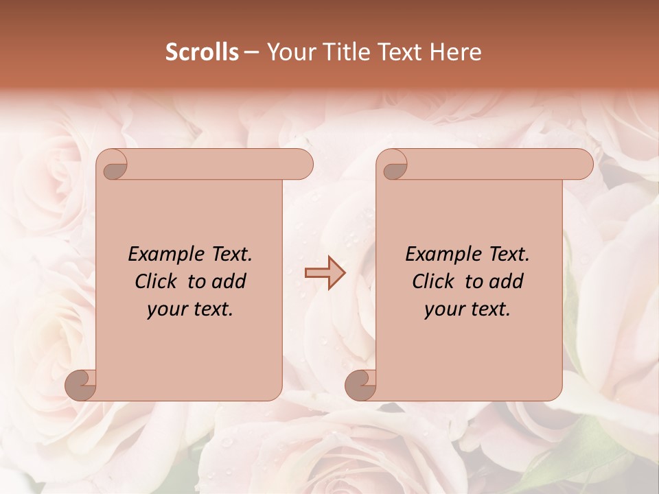 Corner Rosa Buds PowerPoint Template
