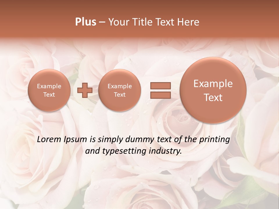 Corner Rosa Buds PowerPoint Template