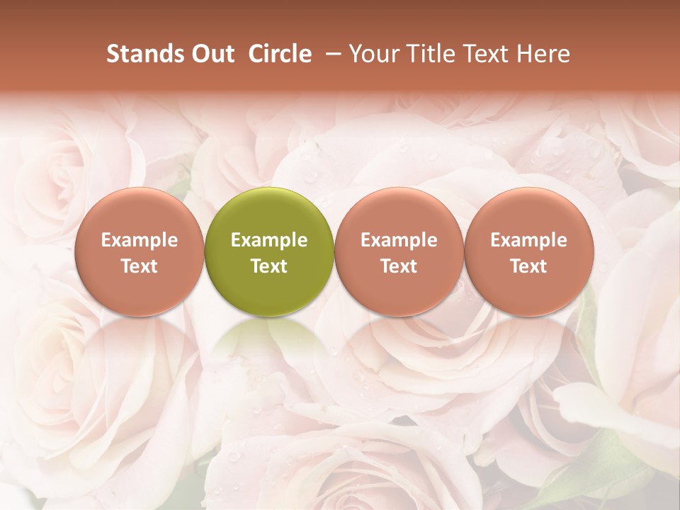 Corner Rosa Buds PowerPoint Template