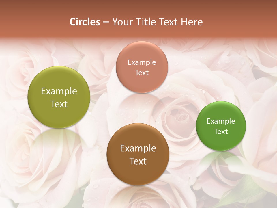 Corner Rosa Buds PowerPoint Template