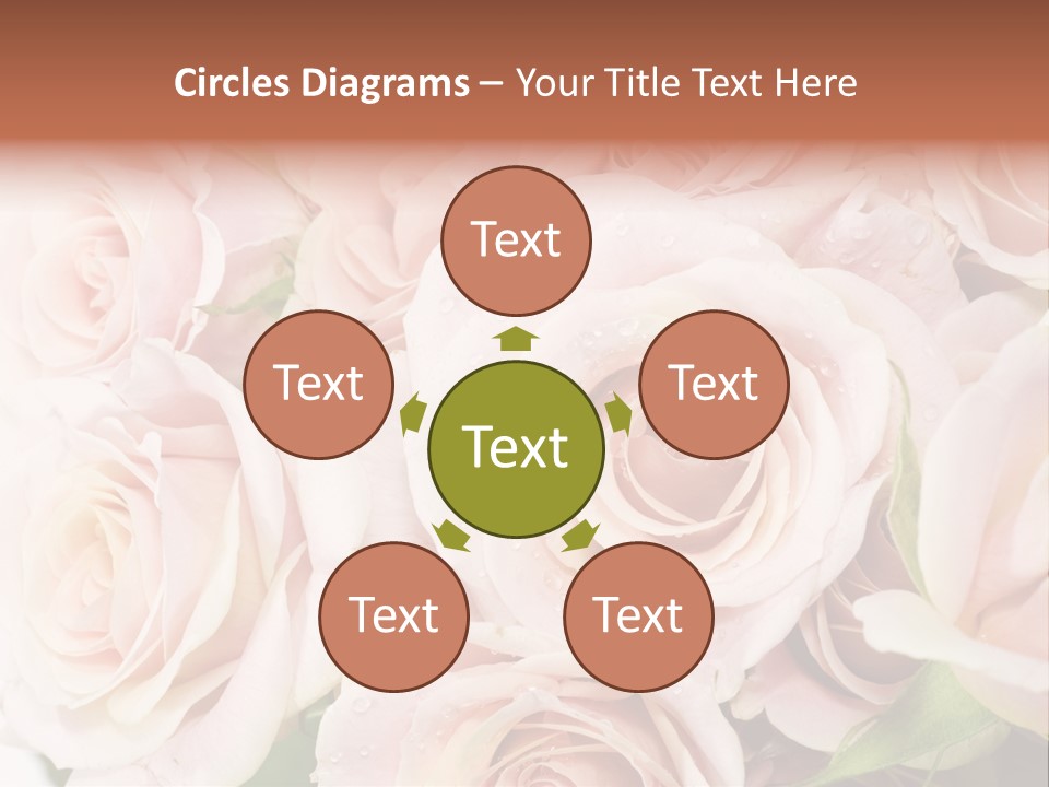 Corner Rosa Buds PowerPoint Template