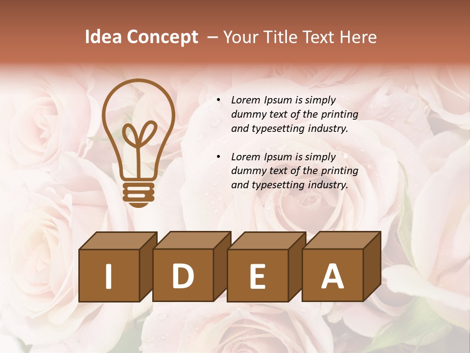 Corner Rosa Buds PowerPoint Template