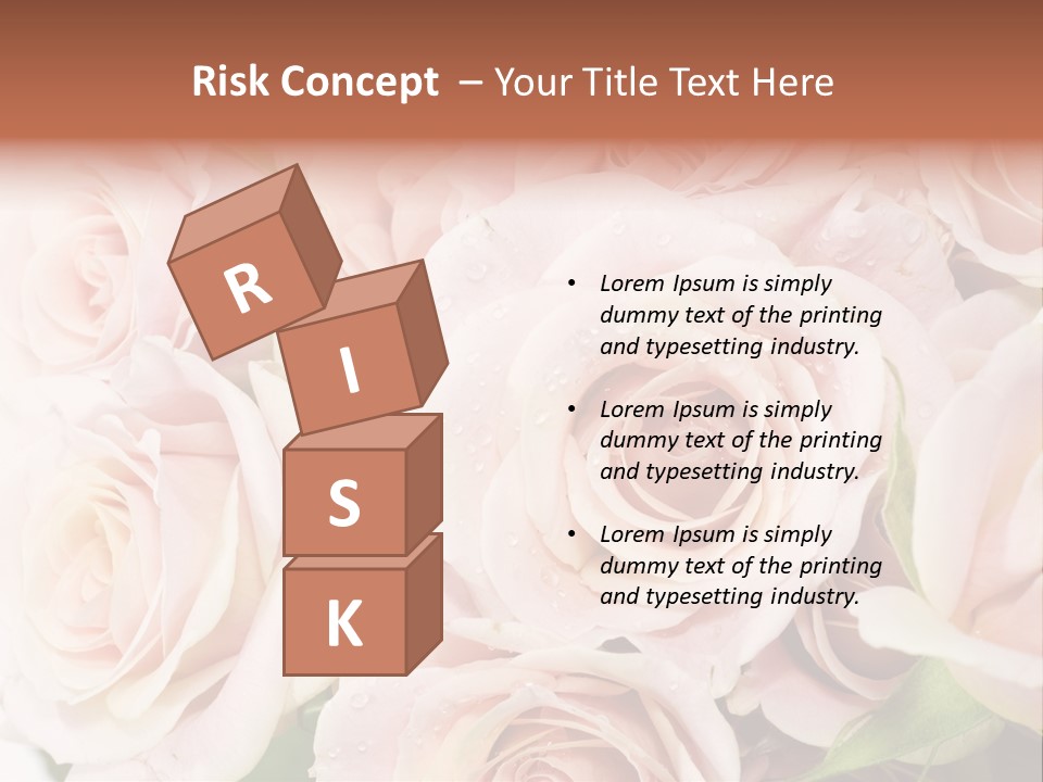 Corner Rosa Buds PowerPoint Template