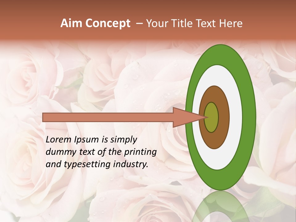 Corner Rosa Buds PowerPoint Template