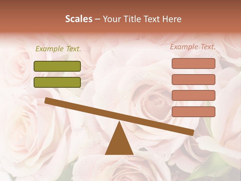 Corner Rosa Buds PowerPoint Template