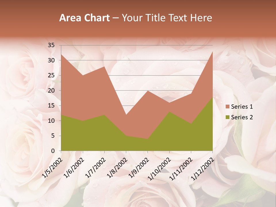 Corner Rosa Buds PowerPoint Template