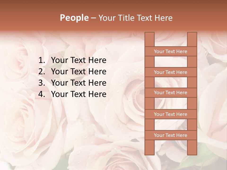 Corner Rosa Buds PowerPoint Template