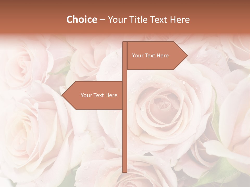 Corner Rosa Buds PowerPoint Template