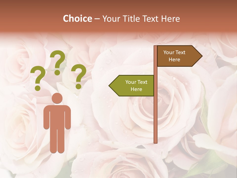 Corner Rosa Buds PowerPoint Template