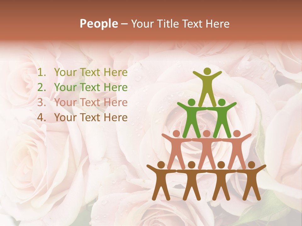 Corner Rosa Buds PowerPoint Template