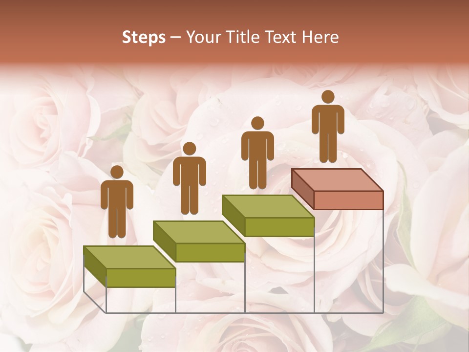 Corner Rosa Buds PowerPoint Template