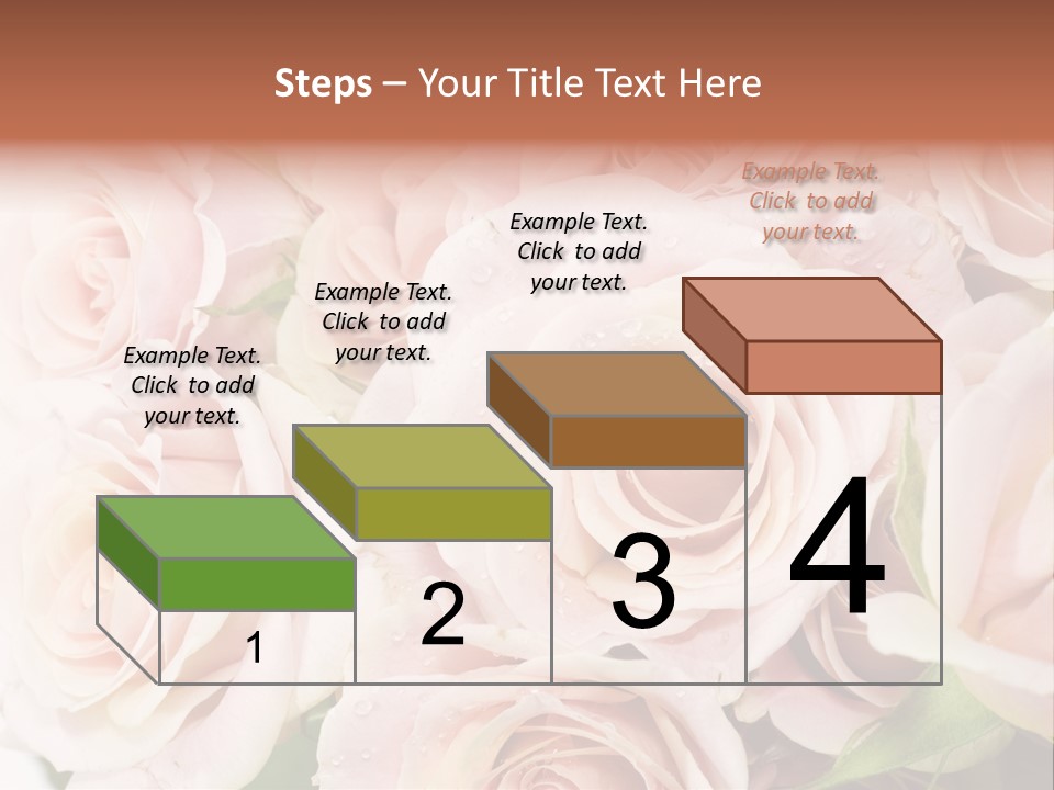 Corner Rosa Buds PowerPoint Template