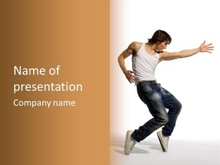 Dance Man Aerobics PowerPoint Template