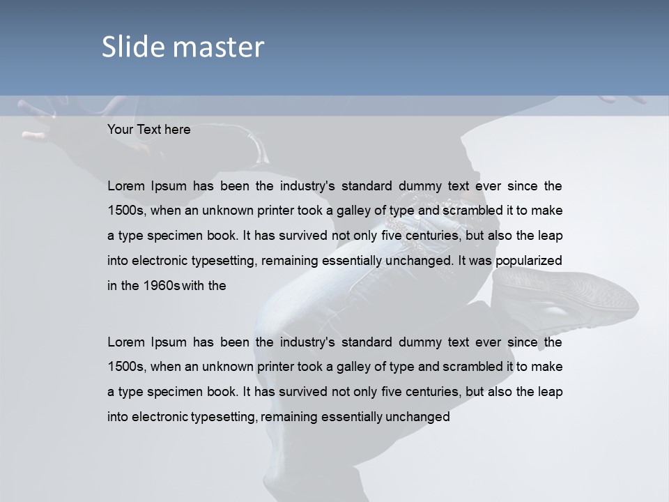 A Man Is Jumping In The Air With His Skateboard PowerPoint Template