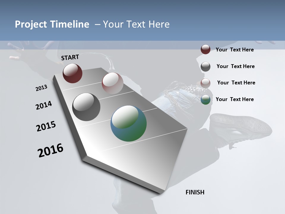 A Man Is Jumping In The Air With His Skateboard PowerPoint Template