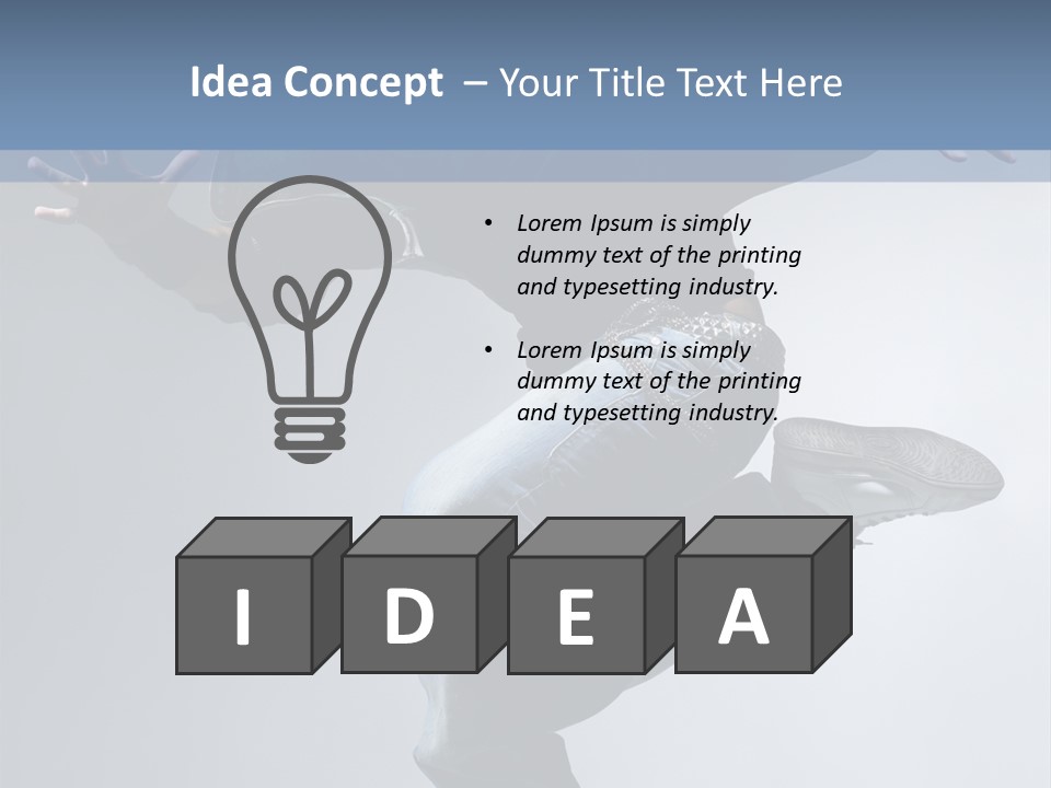 A Man Is Jumping In The Air With His Skateboard PowerPoint Template