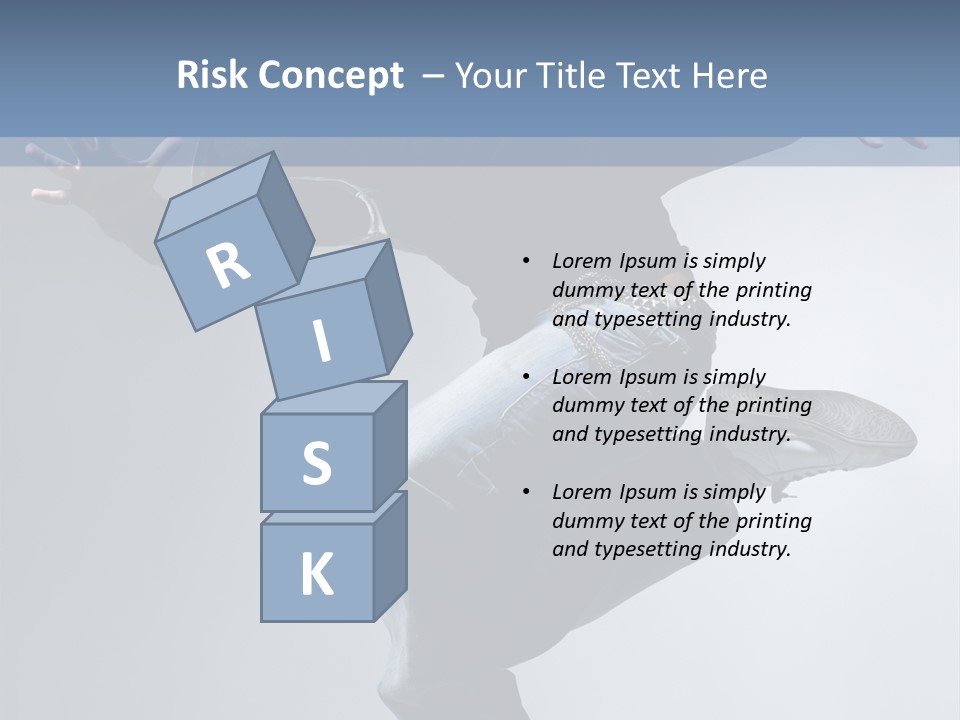 A Man Is Jumping In The Air With His Skateboard PowerPoint Template