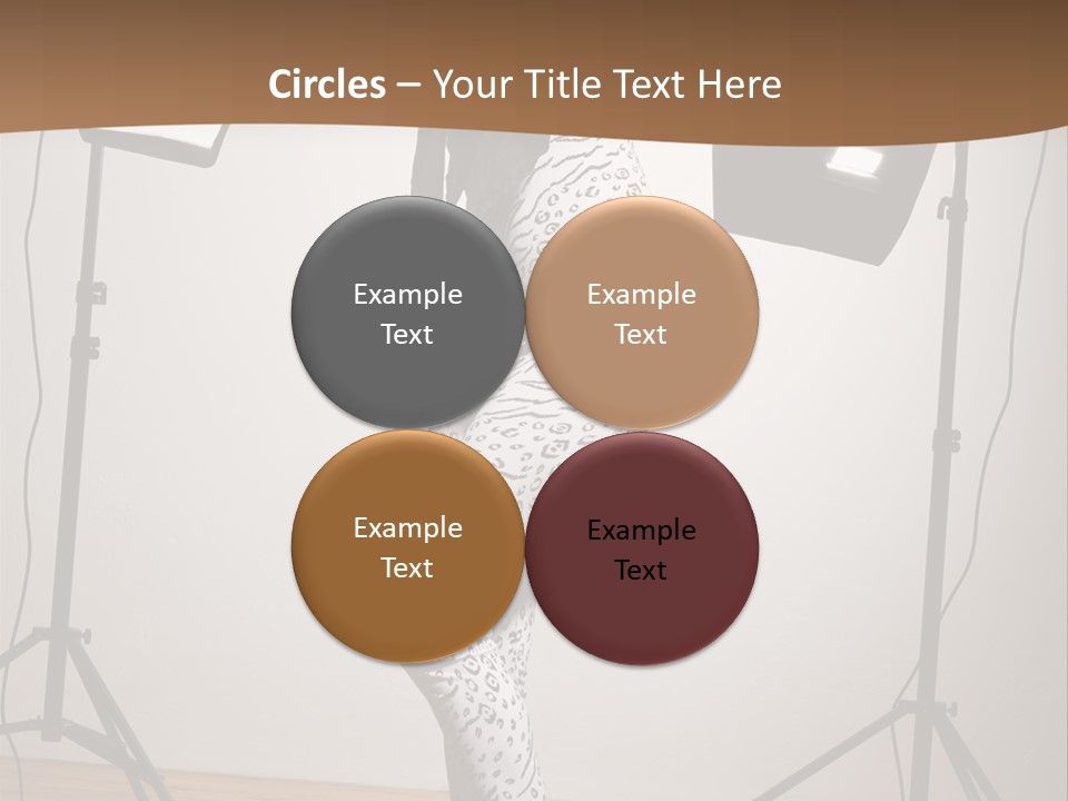 A Woman Is Posing In Front Of A Camera PowerPoint Template