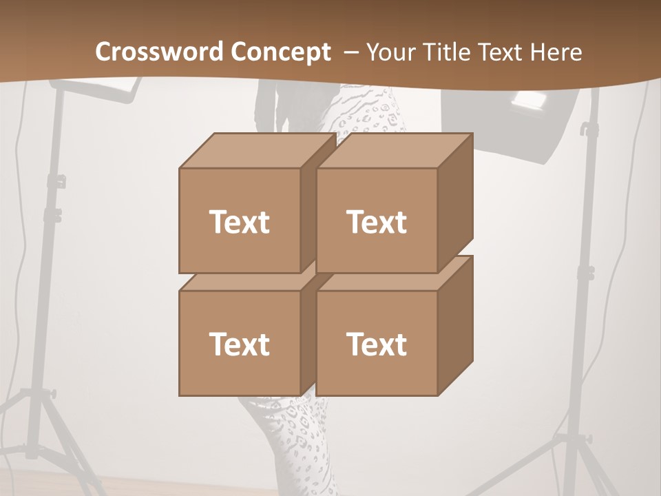 A Woman Is Posing In Front Of A Camera PowerPoint Template