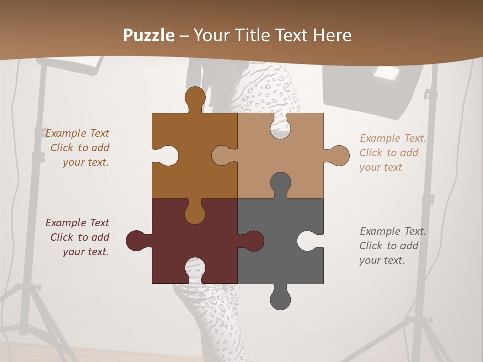 A Woman Is Posing In Front Of A Camera PowerPoint Template