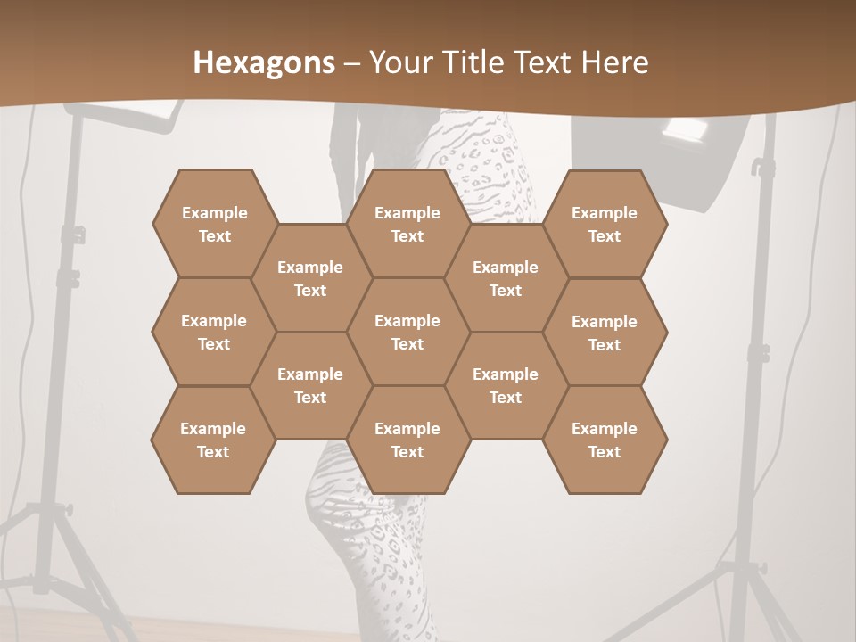 A Woman Is Posing In Front Of A Camera PowerPoint Template