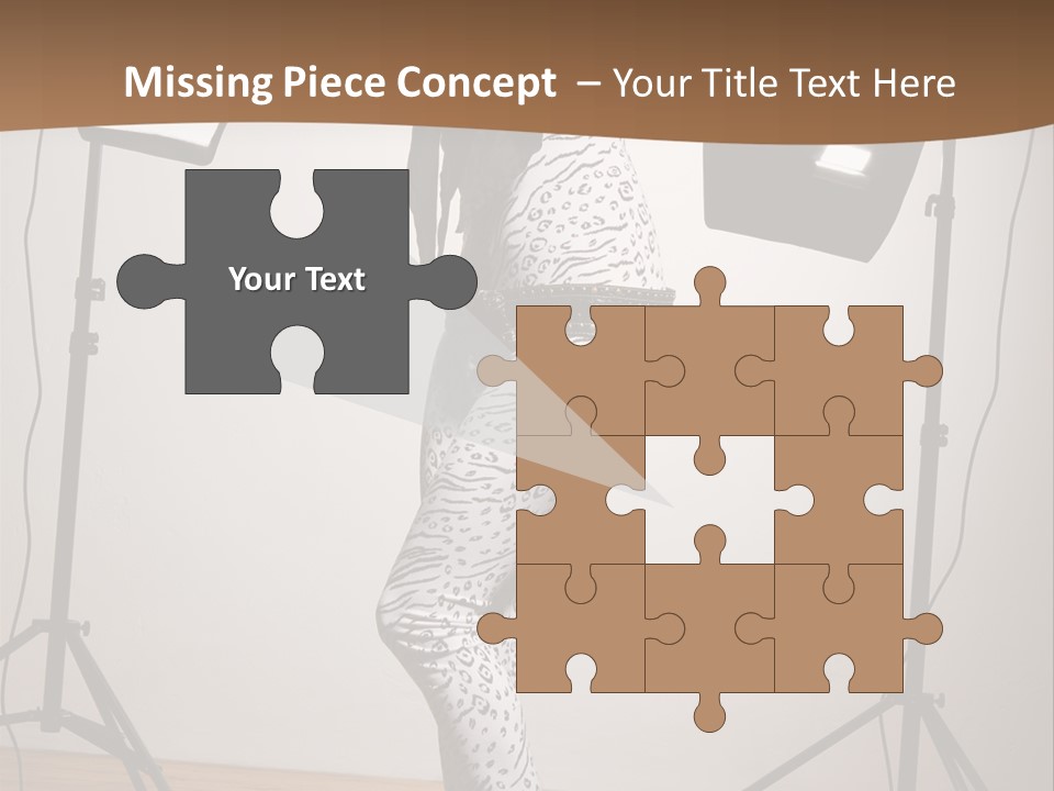 A Woman Is Posing In Front Of A Camera PowerPoint Template