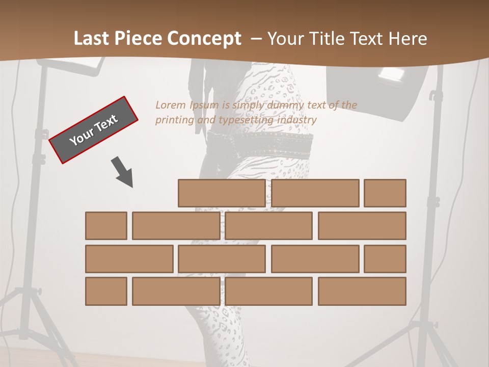 A Woman Is Posing In Front Of A Camera PowerPoint Template