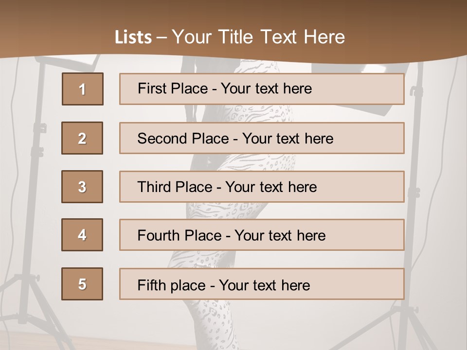 A Woman Is Posing In Front Of A Camera PowerPoint Template