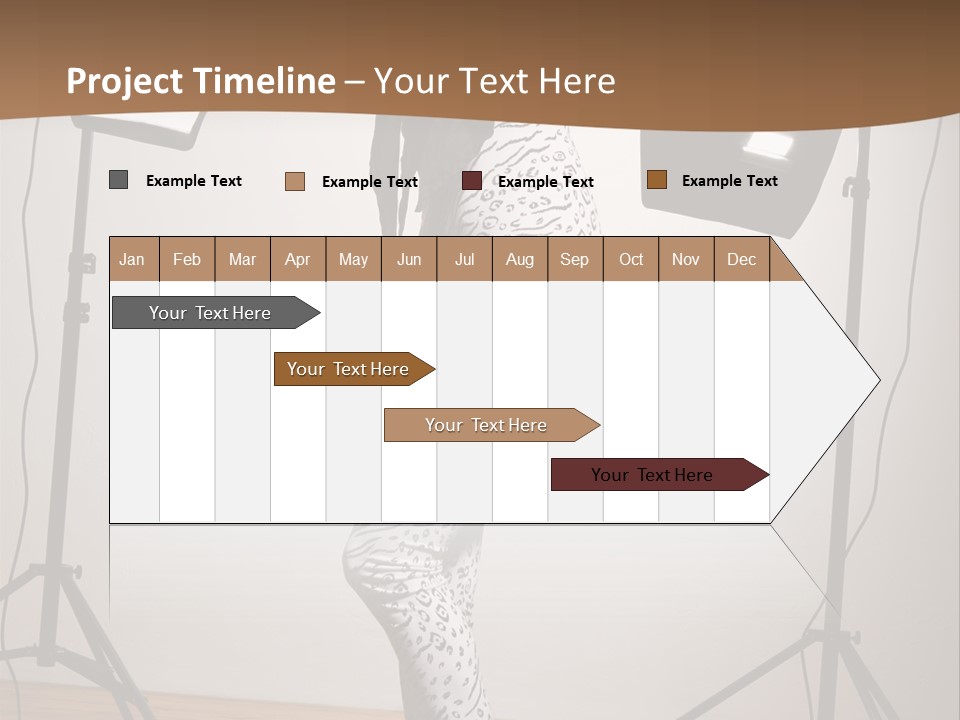 A Woman Is Posing In Front Of A Camera PowerPoint Template