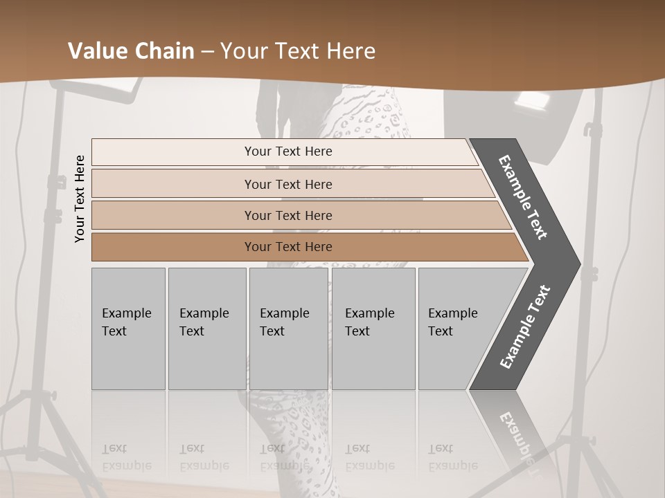 A Woman Is Posing In Front Of A Camera PowerPoint Template