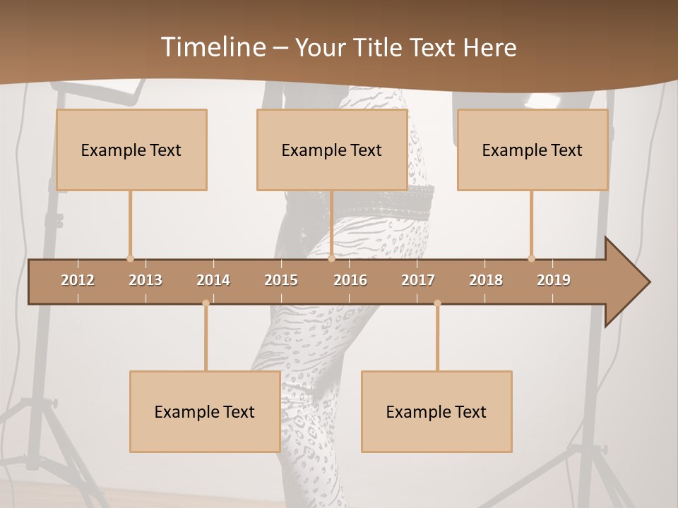 A Woman Is Posing In Front Of A Camera PowerPoint Template