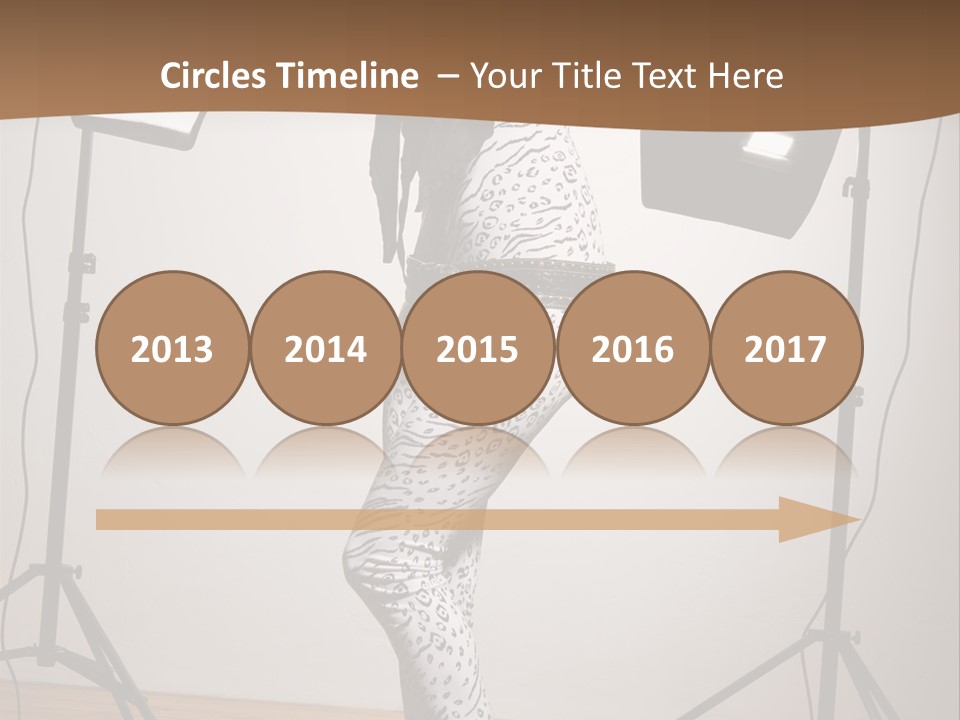 A Woman Is Posing In Front Of A Camera PowerPoint Template