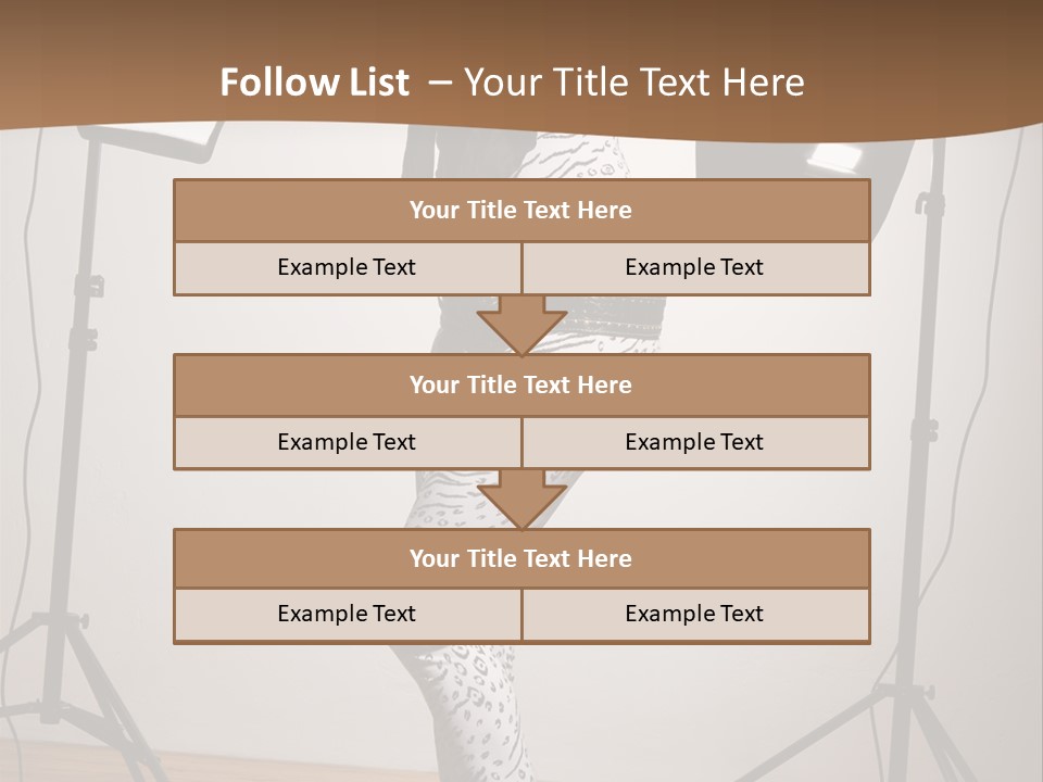 A Woman Is Posing In Front Of A Camera PowerPoint Template