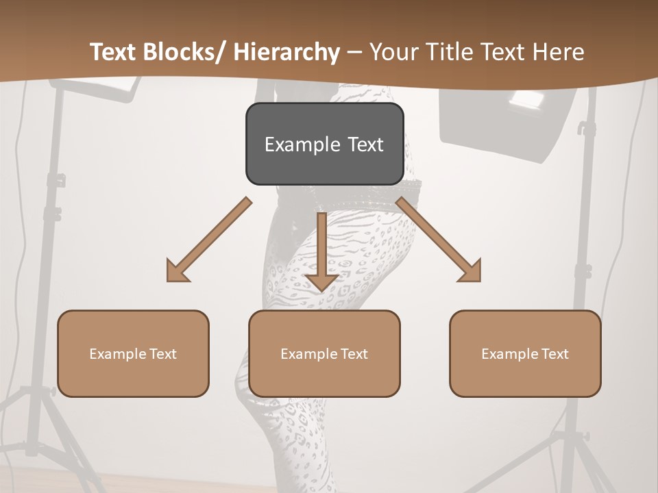 A Woman Is Posing In Front Of A Camera PowerPoint Template