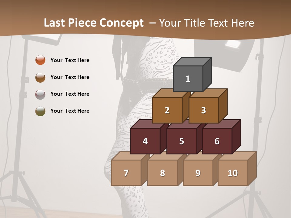 A Woman Is Posing In Front Of A Camera PowerPoint Template