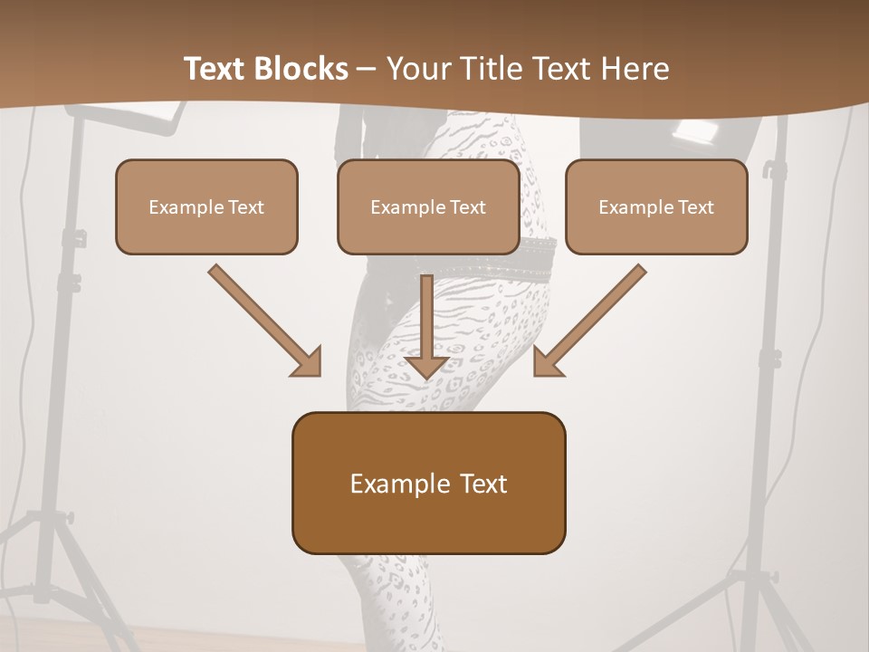 A Woman Is Posing In Front Of A Camera PowerPoint Template