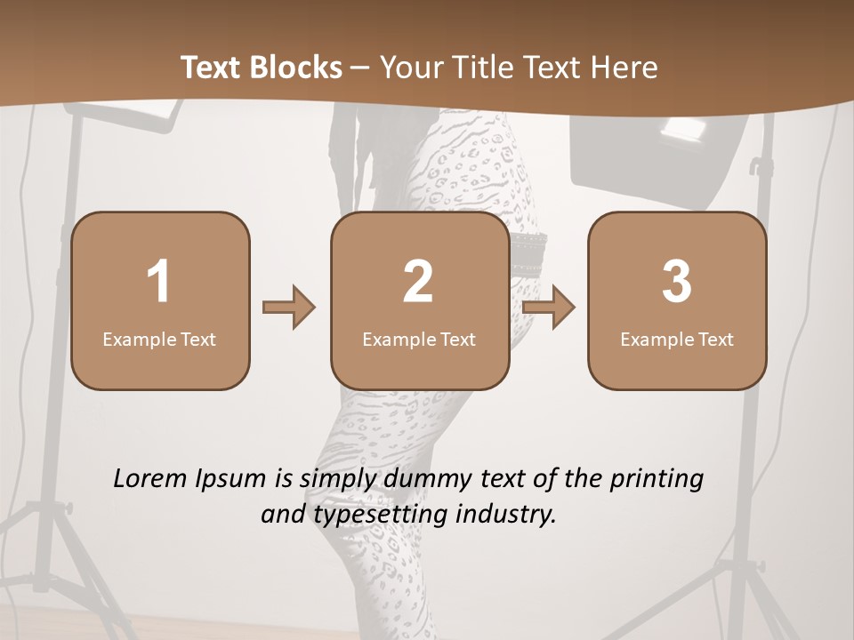 A Woman Is Posing In Front Of A Camera PowerPoint Template