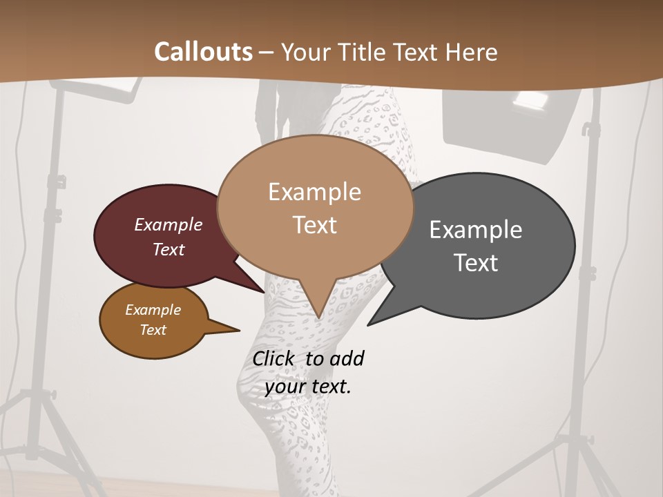 A Woman Is Posing In Front Of A Camera PowerPoint Template